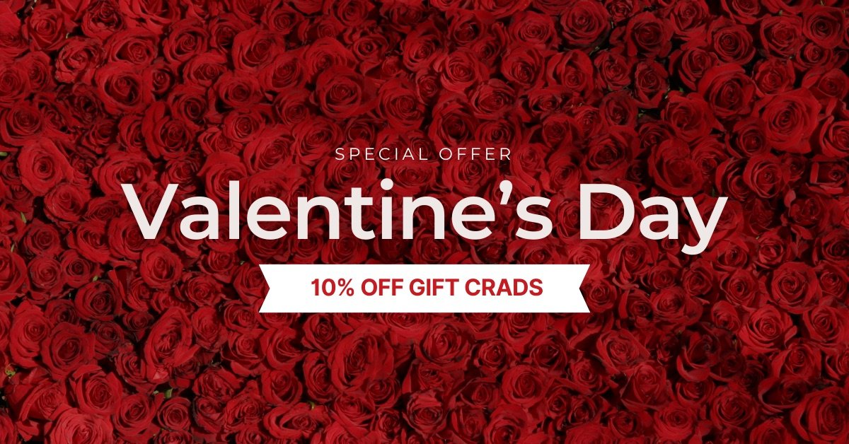 Meta Ads Collection, Red Modern Valentine’S Day Sale Email Header (200 X 200 Px)