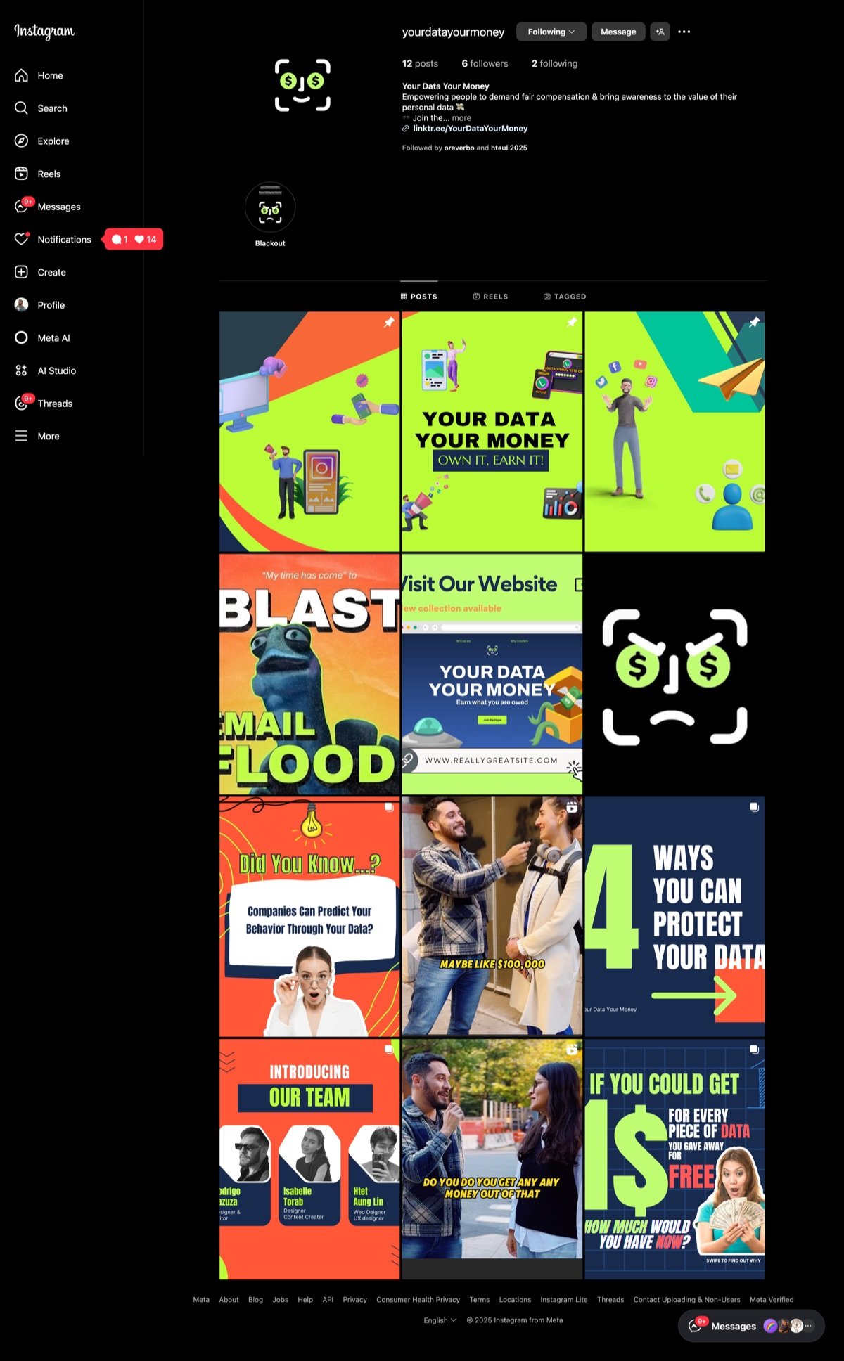 Mydatamymoney - Instagram cover image
